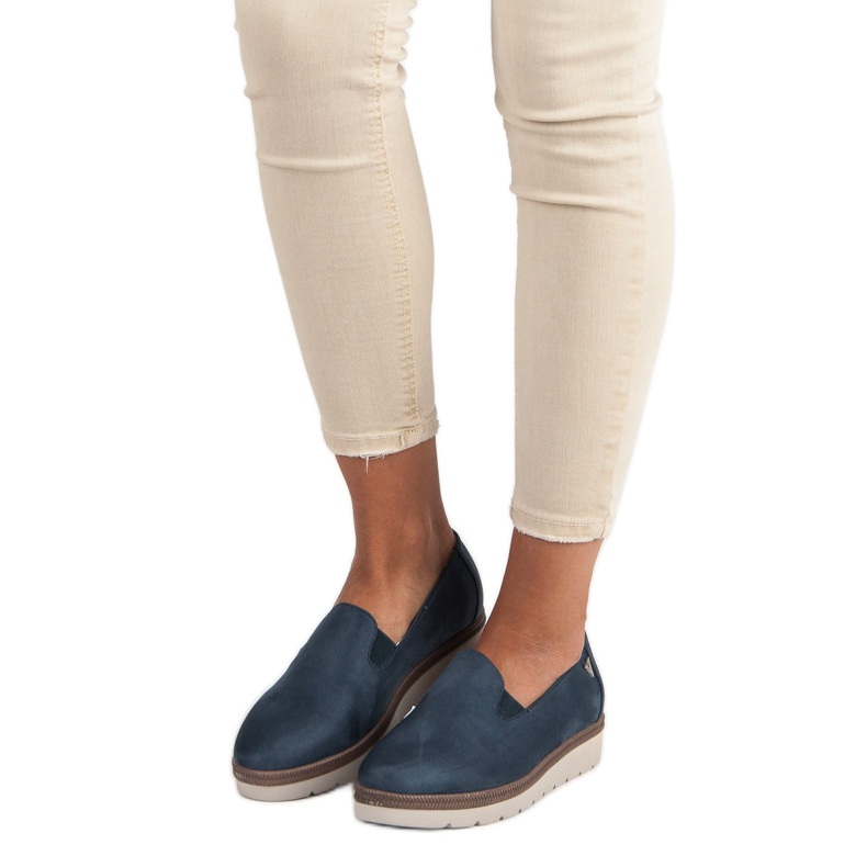 Chaussures vinceza à enfiler en daim bleu 1