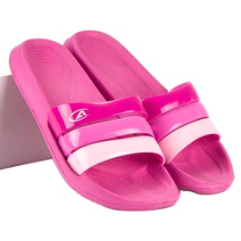 American Club Pantoufles de piscine américaines rose 2