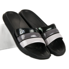 American Club Pantoufles de piscine américaines le noir 2