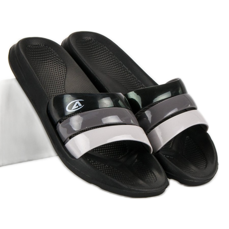 American Club Pantoufles de piscine américaines noir 2