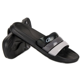 American Club Pantoufles de piscine américaines noir 1