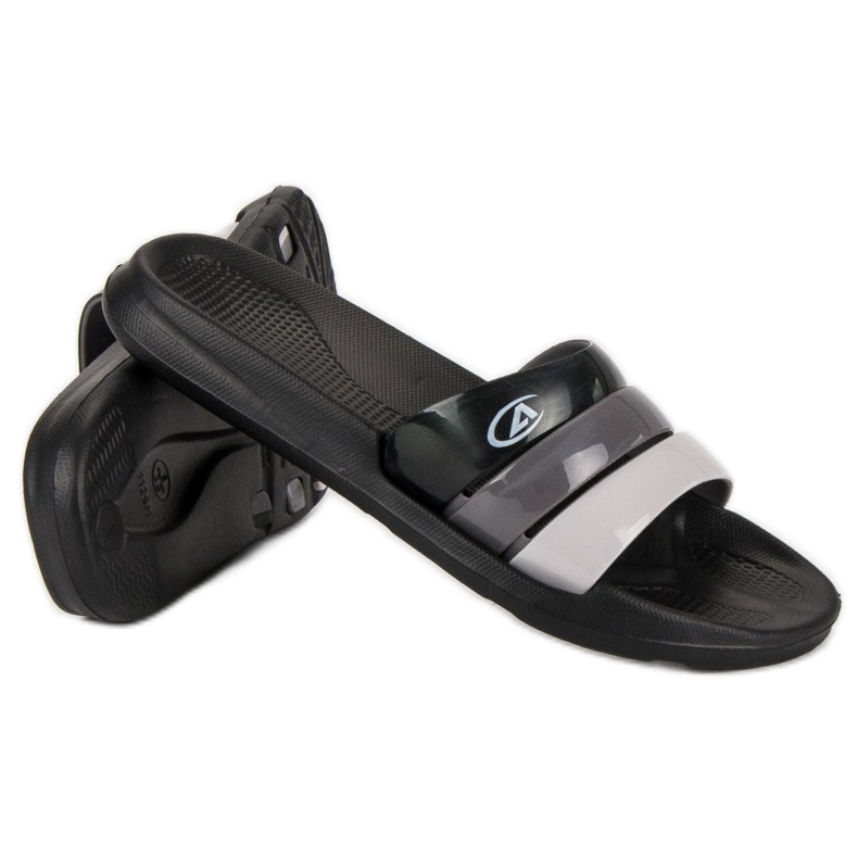 American Club Pantoufles de piscine américaines le noir 1