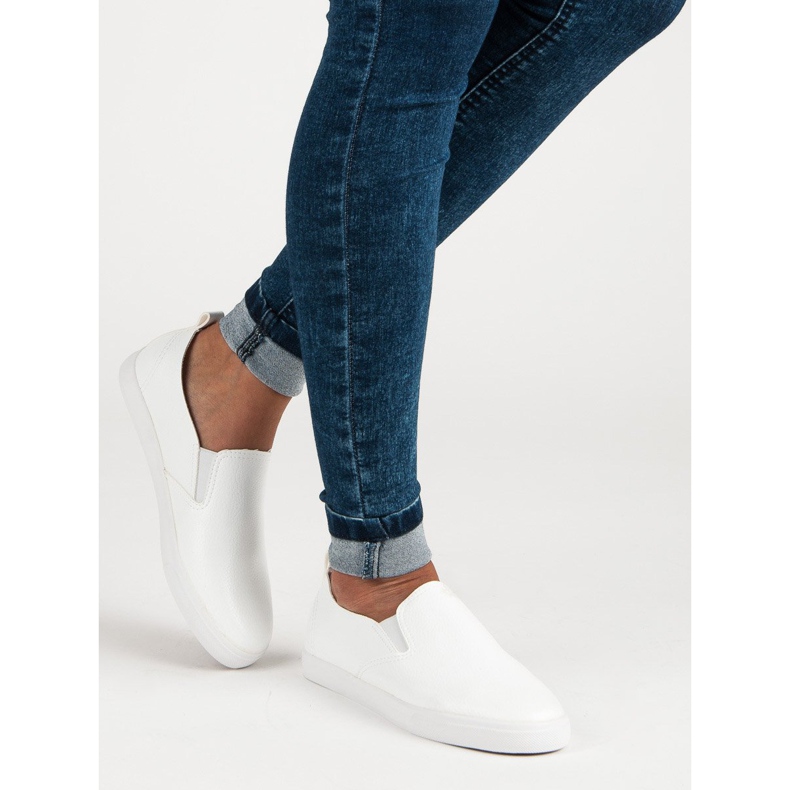Slipons blancs femme blanche 1 Slipons blancs femme blanche 1