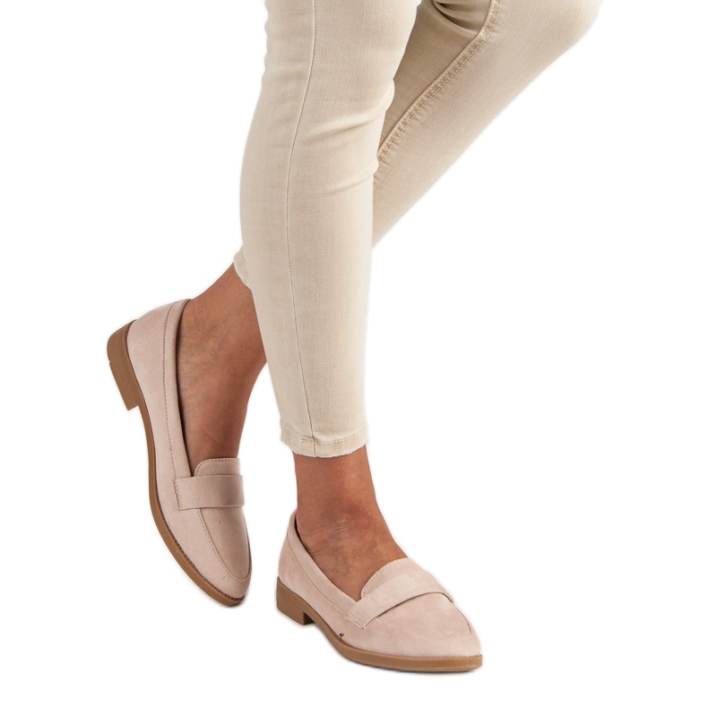 Small Swan Mocassins en daim brun 2