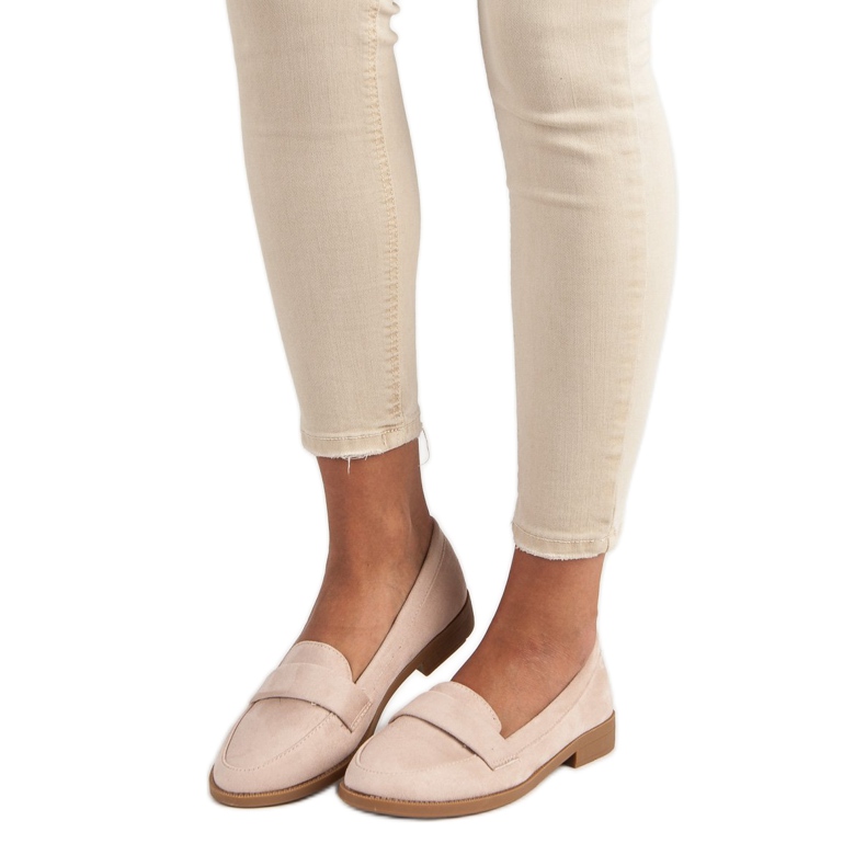 Small Swan Mocassins en daim brun 1