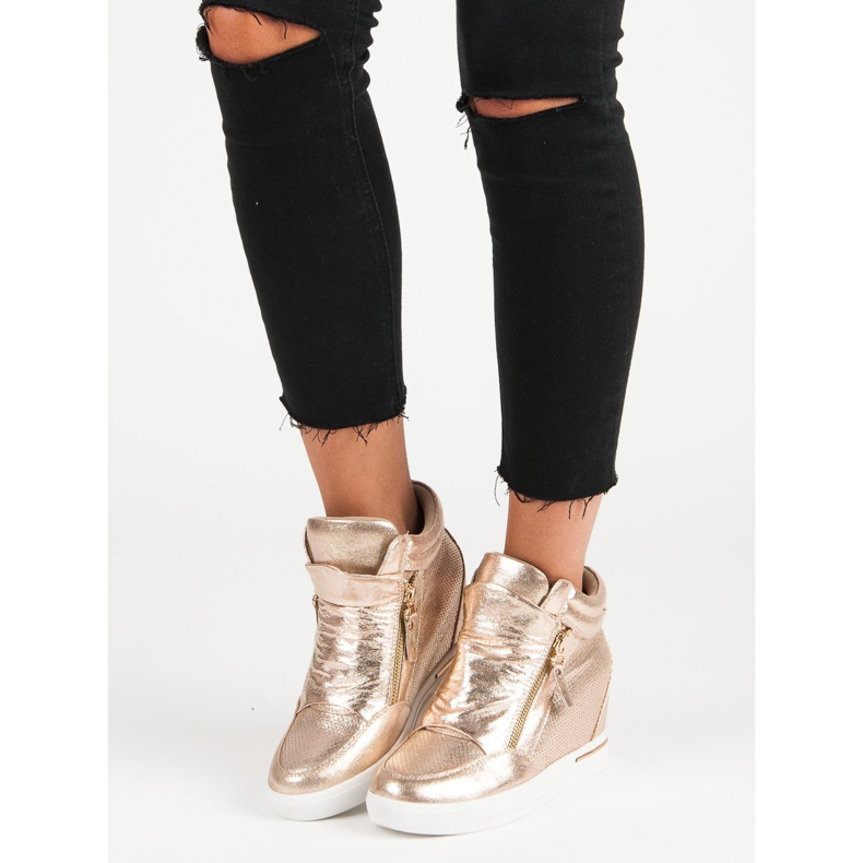 Espadrilles de coin jaune 2