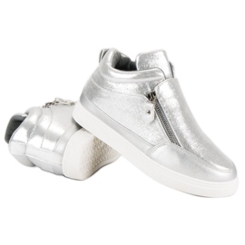 Lgm Baskets argentées sur un curseur gris 4