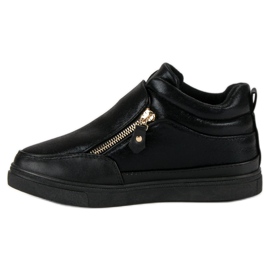 Lgm Baskets noires avec une fermeture éclair le noir 4
