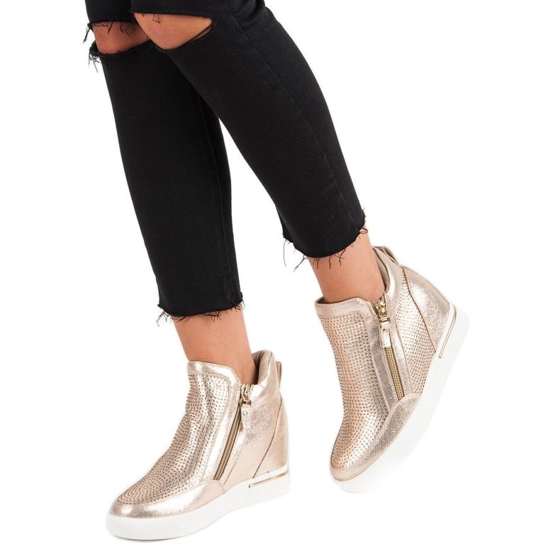 Baskets avec fermeture éclair jaune 1