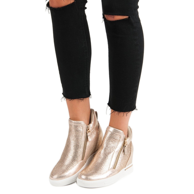 Baskets avec fermeture éclair jaune 2