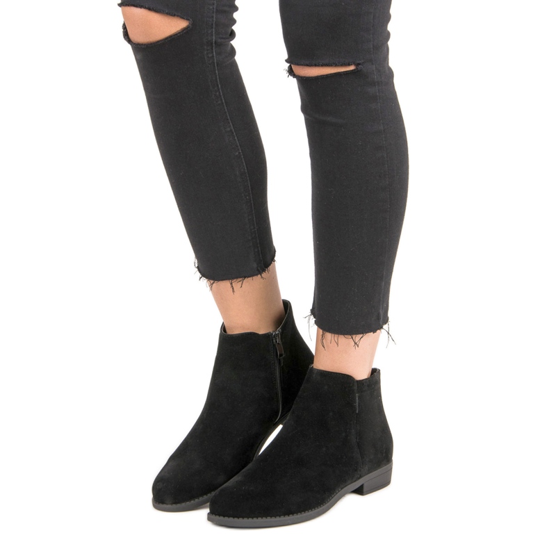 Bottes en daim classiques le noir 1