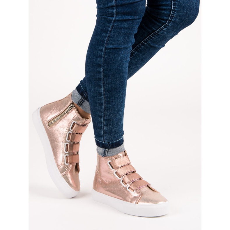 Baskets roses à élastique 1