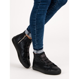 Baskets noires à bande élastique le noir 2
