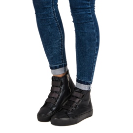 Baskets noires à bande élastique 1