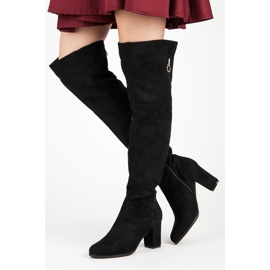 Seastar Bottes en daim sur le poteau le noir 2