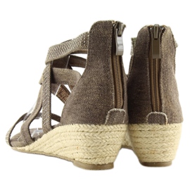 Sandales espadrilles ME11783 café brun 2