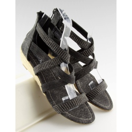Sandales espadrilles noires ME11783 Noir 1