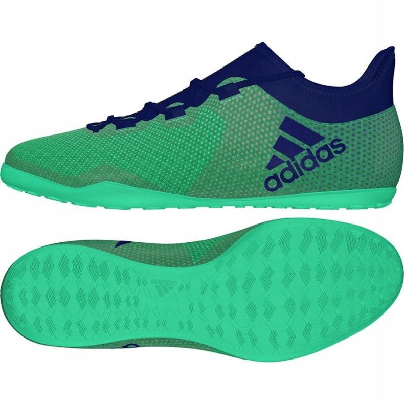 Chaussures d'intérieur adidas X Tango 17.3 En M CP9142 bleu turquoise vert 2 Chaussures d'intérieur adidas X Tango 17.3 En M CP9142 bleu turquoise vert 2