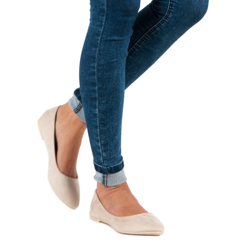 Seastar Ballerines en daim beige 2