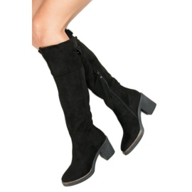 Seastar Bottes en daim sur le poteau le noir 6
