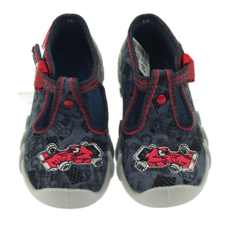 Befado chaussures pour enfants 110p324 pantoufles noir gris rouge 3