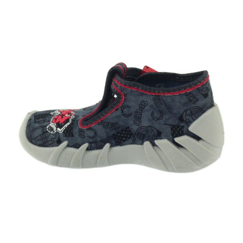 Befado chaussures pour enfants 110p324 pantoufles noir gris rouge 2