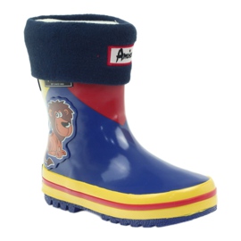 American Club Bottes en caoutchouc américaines avec une chaussette pour l'exposition rouge bleu jaune 1