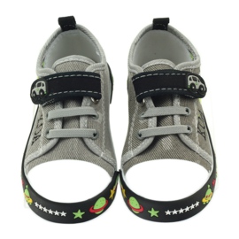 American Club Baskets américaines chaussures pour enfants semelle intérieure en cuir blanche le noir gris 4