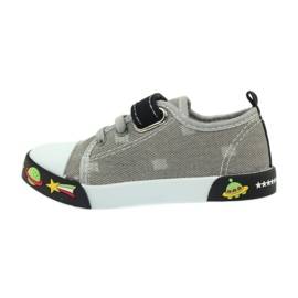 American Club Baskets américaines chaussures pour enfants semelle intérieure en cuir blanche le noir gris 2