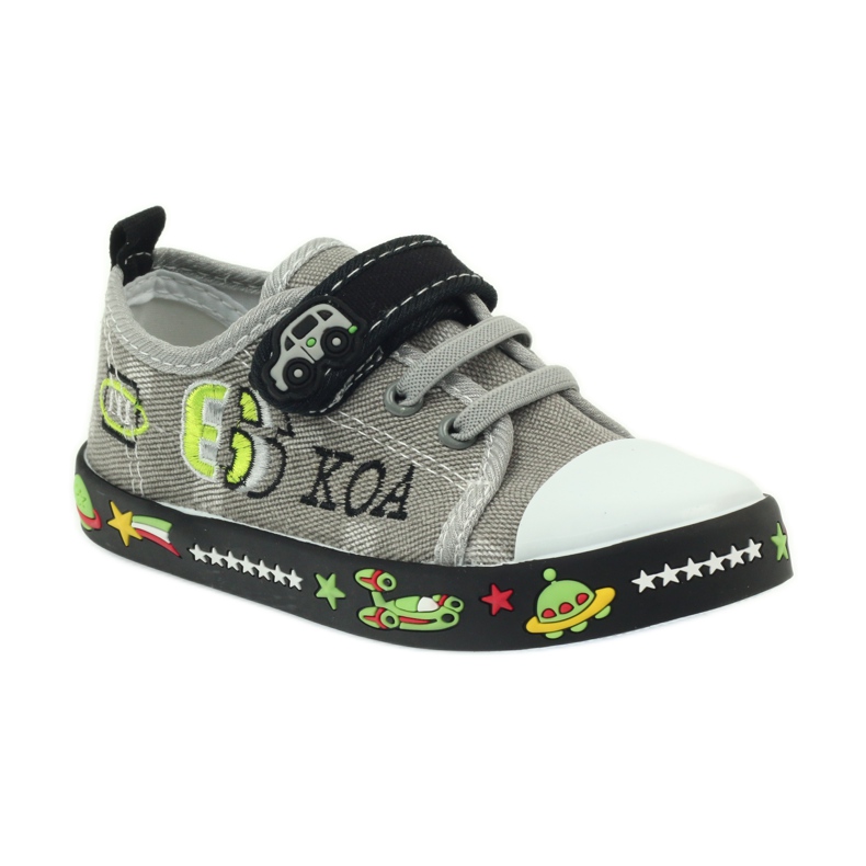 American Club Baskets américaines chaussures pour enfants semelle intérieure en cuir blanche le noir gris 1