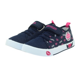 American Club Baskets américaines à lèvres roses bleu marin 3