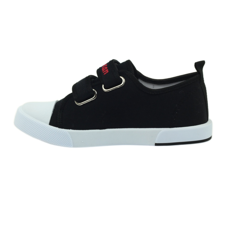 American Club Baskets pour enfants avec le drapeau américain Velcro noir blanc gris rouge 2