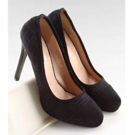 Escarpins en daim noir A325 Noir le noir 2