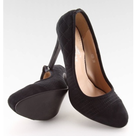 Escarpins en daim noir A325 Noir le noir 1