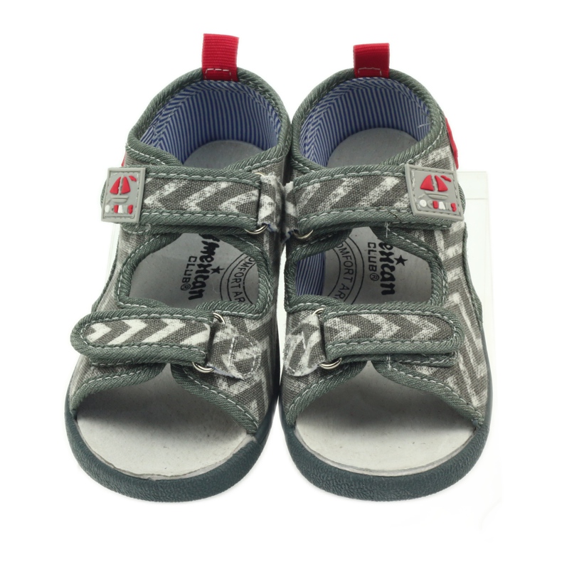Sandales pour enfants gris American Club TEN36 rouge 4