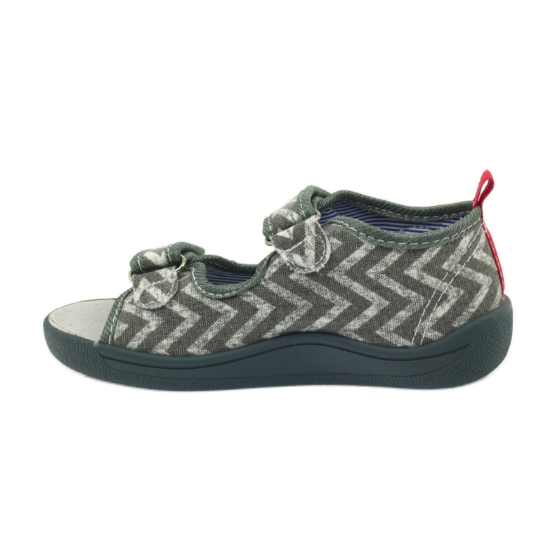 Sandales pour enfants gris American Club TEN36 rouge 2