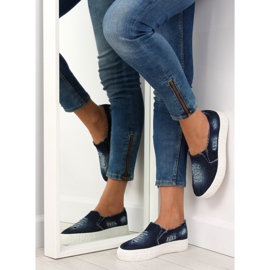 Semelle en denim à enfiler avec inscriptions Z-4 Navy bleu marin 1