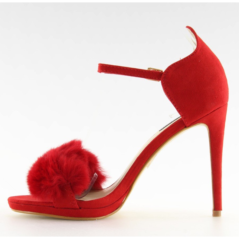 Sandales rouges à talon haut L6120 Rouge 2