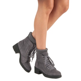 Seastar Boots grises à lacets 1