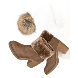 Seastar Bottines en daim avec fourrure le noir brun 5