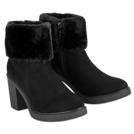Seastar Bottines En Daim Avec Fourrure le noir 2