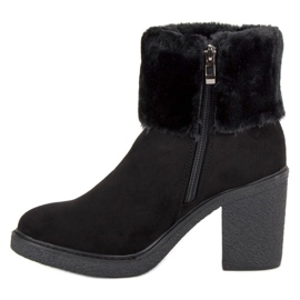 Seastar Bottines En Daim Avec Fourrure le noir 4