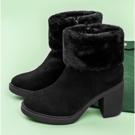 Seastar Bottines En Daim Avec Fourrure le noir 5