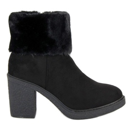 Seastar Bottines En Daim Avec Fourrure le noir 7