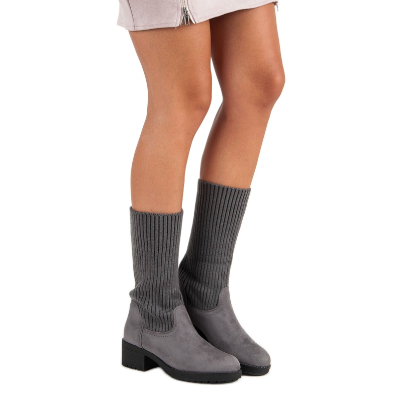 Seastar Bottes hautes à enfiler gris 2 Seastar Bottes hautes à enfiler gris 2