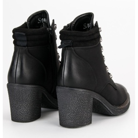 Seastar Bottines à lacets à talon le noir 1