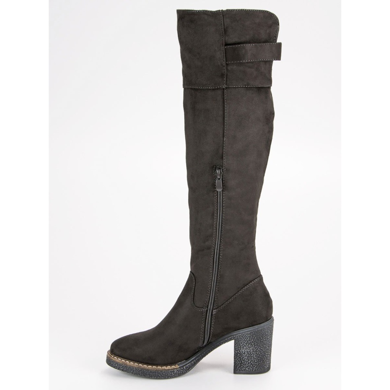 Seastar Bottes en daim sur le poteau gris 2
