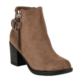 Small Swan Bottes pour femmes à la mode brun 1