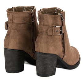 Small Swan Bottes pour femmes à la mode brun 3