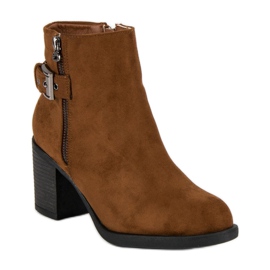 Small Swan Bottes pour femmes à la mode brun 1